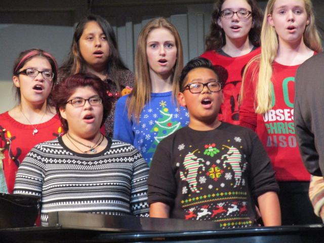 The chorus concert took place on Dec. 15.  Members of the choral program perform. 