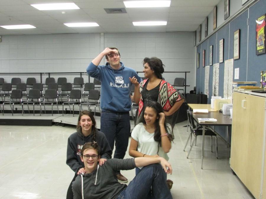 Senior Robert Bradley placed fourth in professional reading, falling short of the third place finish needed to advance. Shown are members of the sectional qualifying team. Bradley (top left), senior Jeana Brown (top right), junior Maggie Clancy (middle left), sophomore Yesenia Munoz (middle right), and junior Maxwell Smith. 