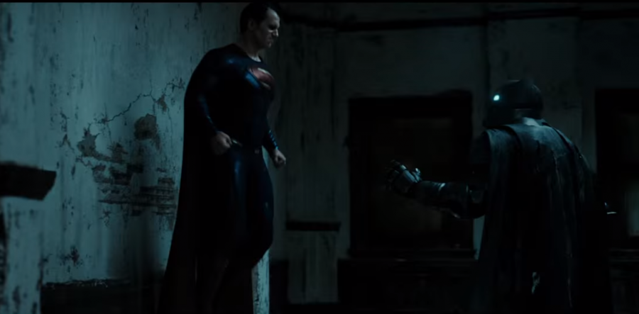 Taken from the movies trailer courtesy of Warner Bros. Pictures, Superman (Henry Cavill) faces off against Batman (Ben Affleck) in a supposed fight to the death. Batman vs Superman: Dawn of Justice came to theaters on March 25.
