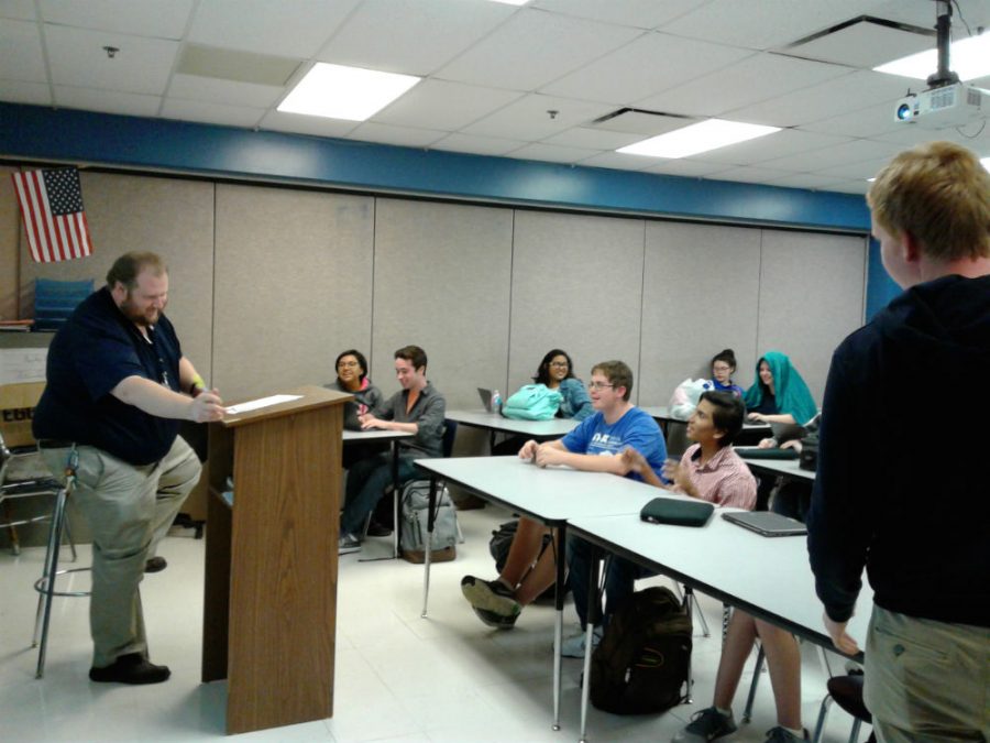 Speech team held its first meeting on Tuesday. 