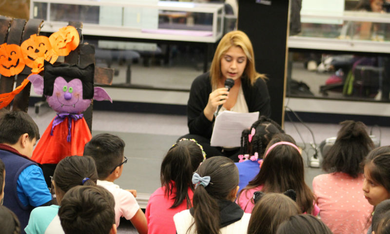 Third graders from Pioneer and Gary elementary schools were in for a special treat as the library held its annual Dare to Scare. Many students helped out at Dare to Scare.