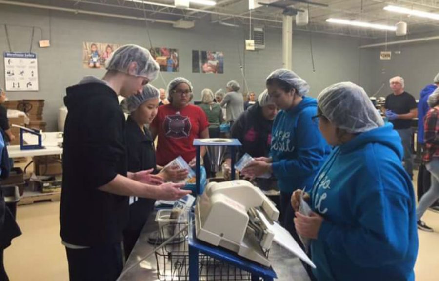 Thursday, various clubs will head to Feed My Starving Children to pack as many meals as possible. In November, WeGo Global and OLAS went to Feed My Starving Children with the same goal. 