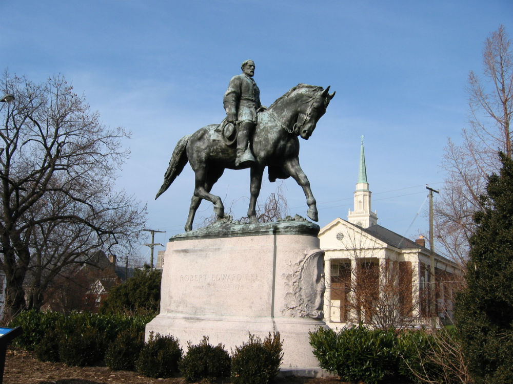 The Robert E. Lee statue in Charlottesville Virginia pictured is the most notable of the statues that have been removed so far.