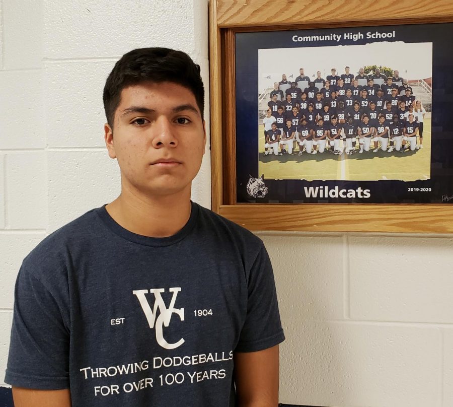 Senior Eulises Serriteno began playing football in fifth grade and now in his senior year, is the football team captain. 