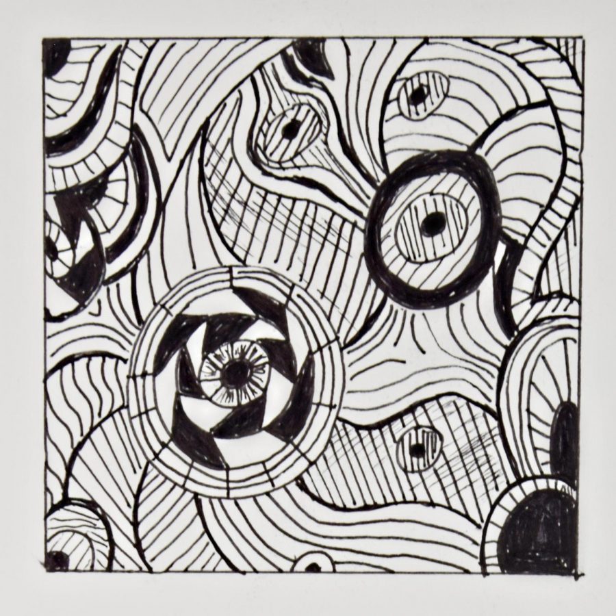 Zentangle created by Jose Sanchez; such doodles can be a considerable stress relief.