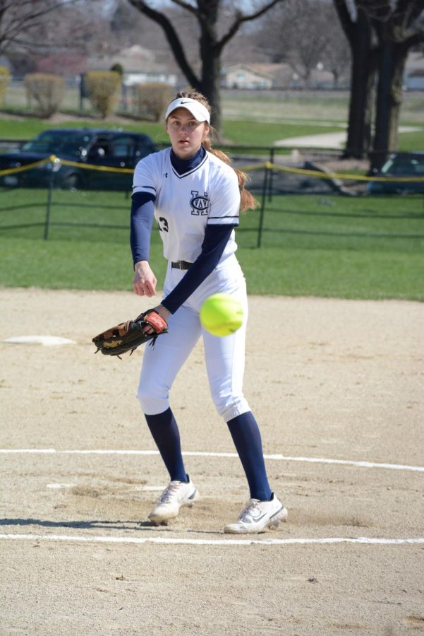 Sophomore Scout Gallagher has pitched a number of strikeouts this season.