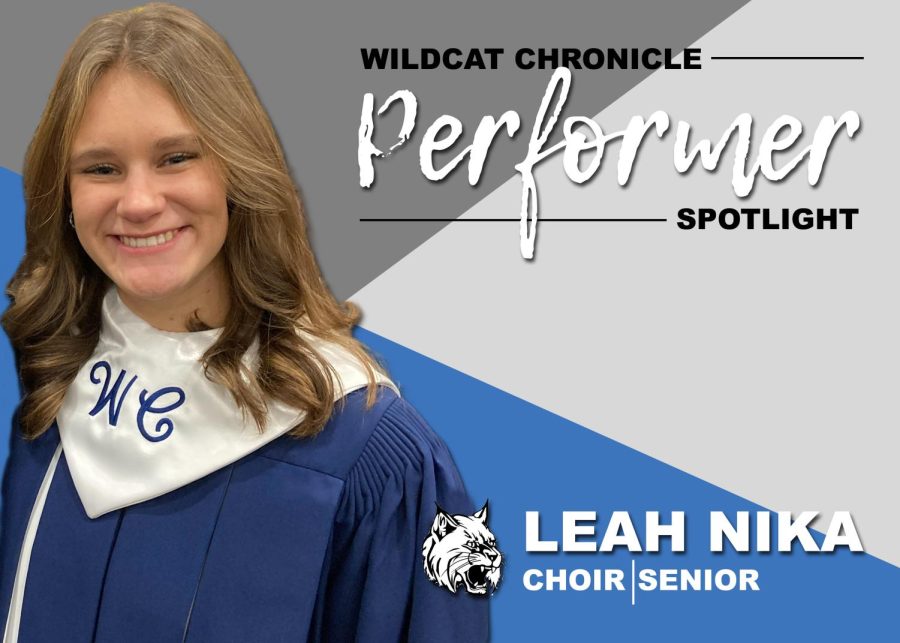 Senior Leah Nika is involved in concert choir and the honors acapella group at West Chicago Community High School. (Photo illustration by Wildcat Chronicle Staff)
