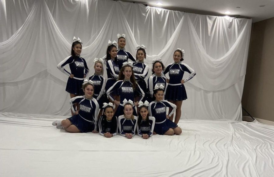 A behind-the-scenes photo of the Wildcats at the ICCA competition.