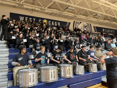 The WEGO band at one of the last basketball games. 
