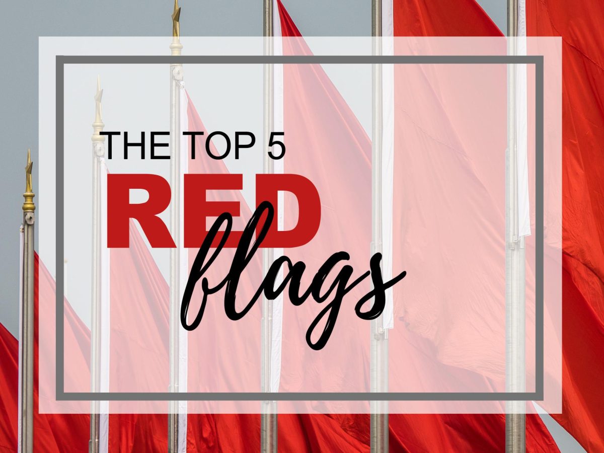 A red flag: a warning sign that suggests one should proceed with caution. (Photo illustration created by Wildcat Chronicle staff with royalty-free image by Mike von Schoonderwalt via Pexels.com)