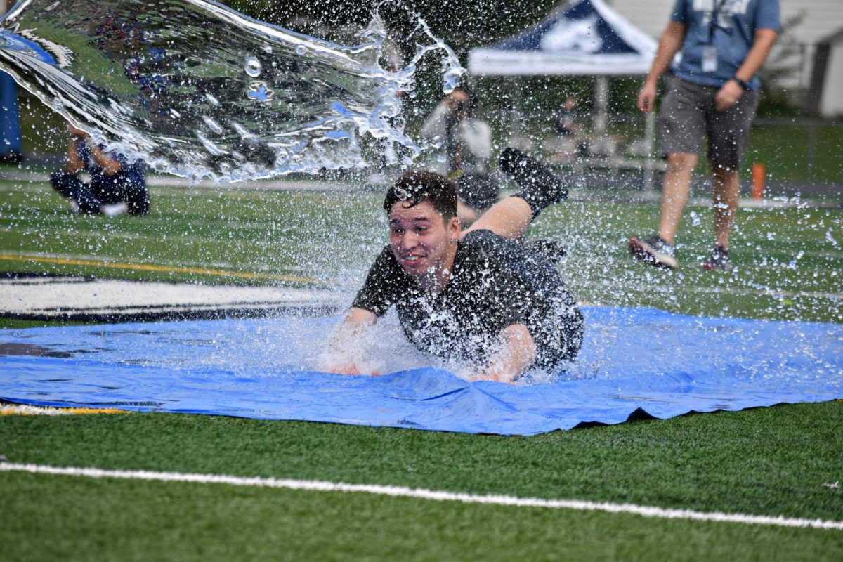 Students participated in a slip n' slide relay race again this Homecoming.