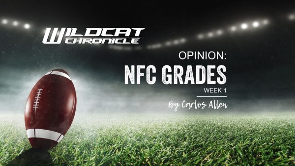 Each week, Senior Reporter and sports guru Carlos Allen ranks the NFC teams and elaborates on their successes and downfalls. (Photo illustration created by Wildcat Chronicle Staff in Canva)