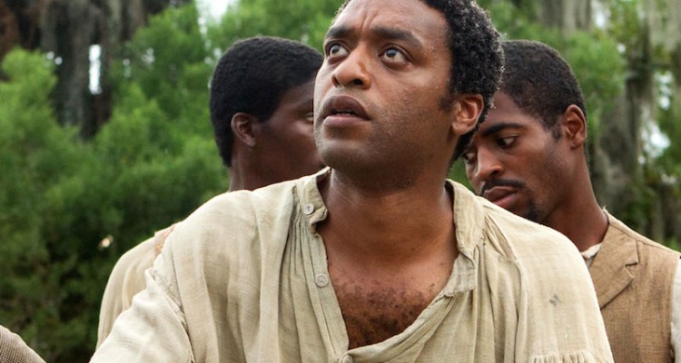 The main character, Solomon Northup, played by actor Chiwetel Ejiofor. 