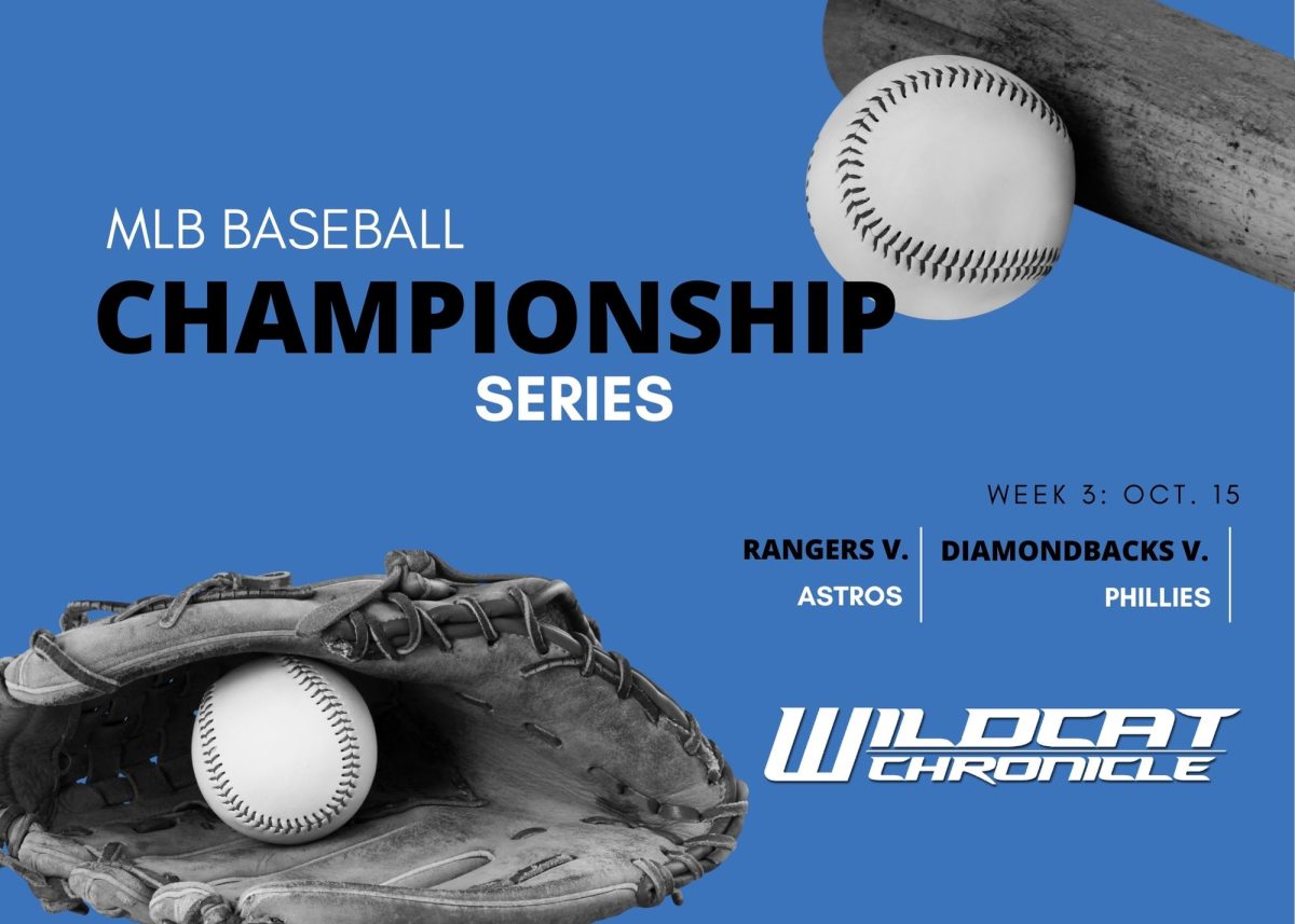 The World Series is nearly here: just four teams remain in the playoffs. (Photo illustration created by Wildcat Chronicle Staff via Canva)