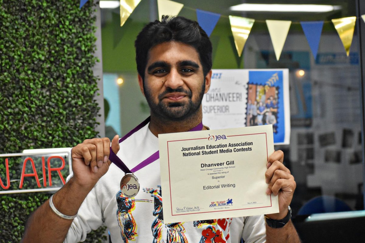 Senior Dhanveer Gill was awarded a superior distinction in editorial writing in the National Student Media Contest.