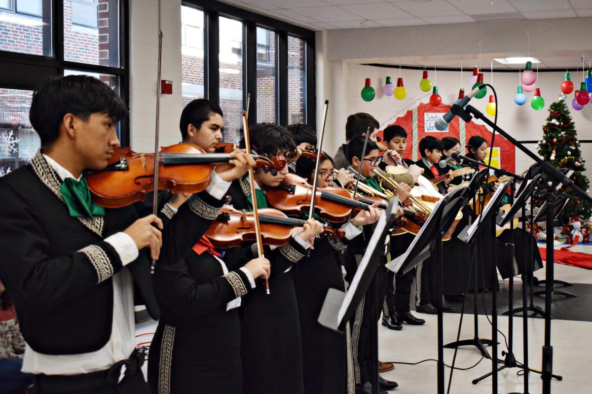 The mariachi band from Leman Middle School gave a performance on Dec. 9.