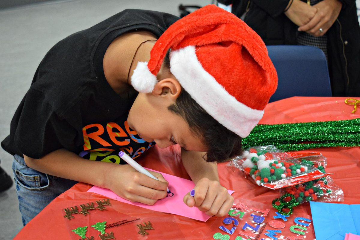 Children could write letters to Santa and work on crafts that were provided by National Honor Society.