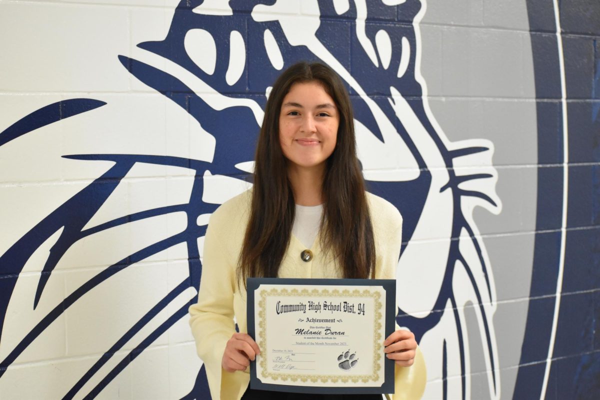 Senior Melanie Duran is the November Student of the Month, and she was recognized by the Board of Education for her efforts to make WCCHS a welcoming place for students.