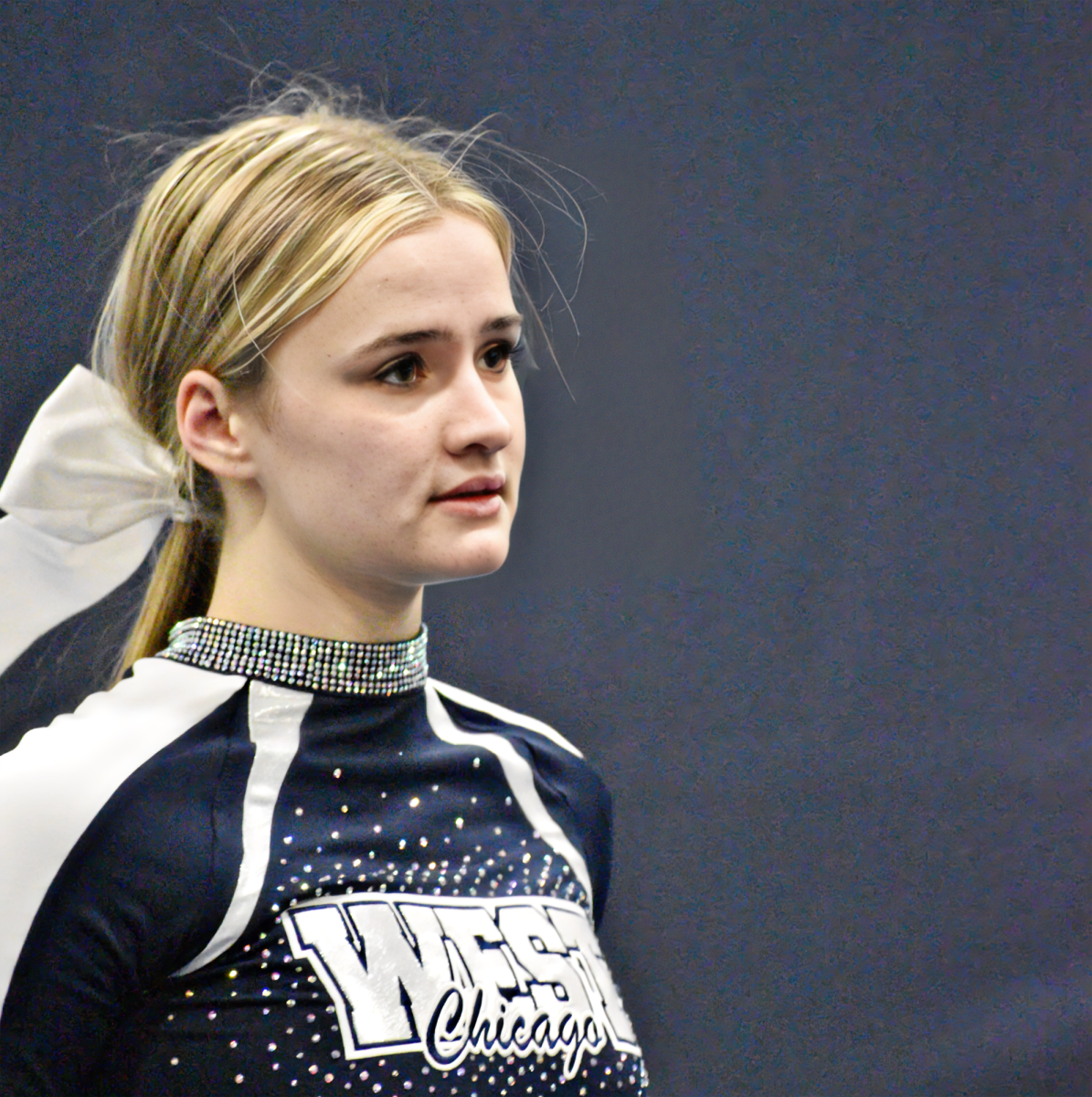 Junior Izzy Colburn switched from dance team to competitive cheer this season.