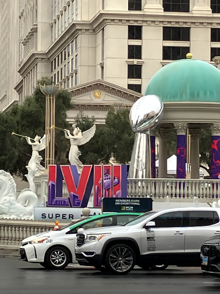 Some of the Super Bowl set up that has been happening in Las Vegas in the past weeks. 