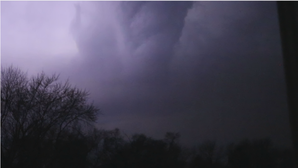 The sky turned purple around 6:30 p.m. on Feb. 27, just prior to a tornado touching down.