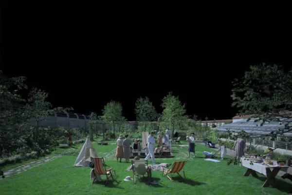 The Höss familys garden captured in darkness just so happens to be the films primary promotional image (Photo courtesy of A24).
