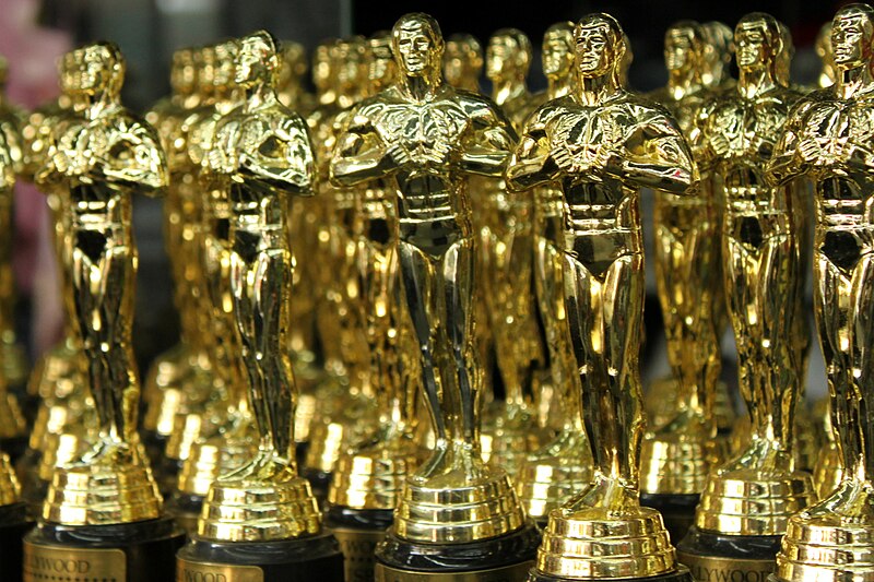 The famous shining awards that will be presented to the winners on the night of the Oscars. (Photo courtesy of Prayitno via Wikimedia Commons). 