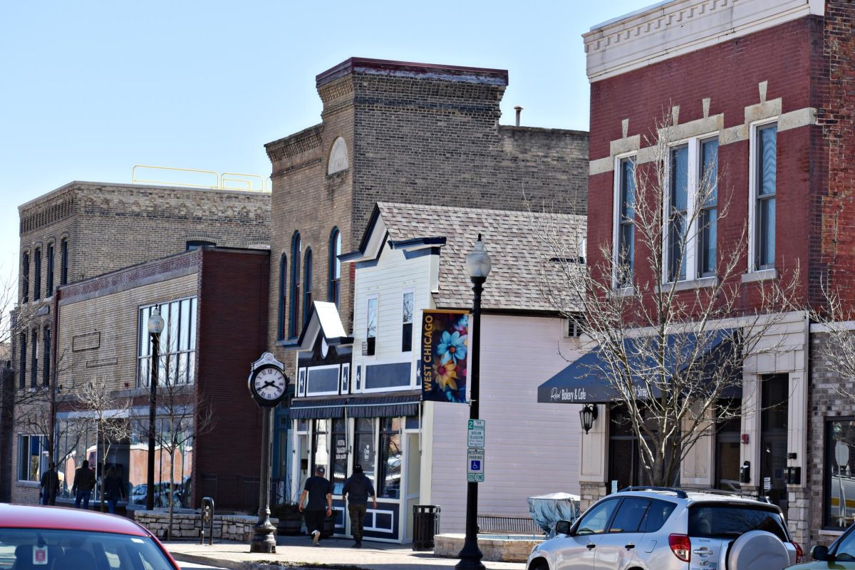 A view of Main street on a sunny, spring day. 