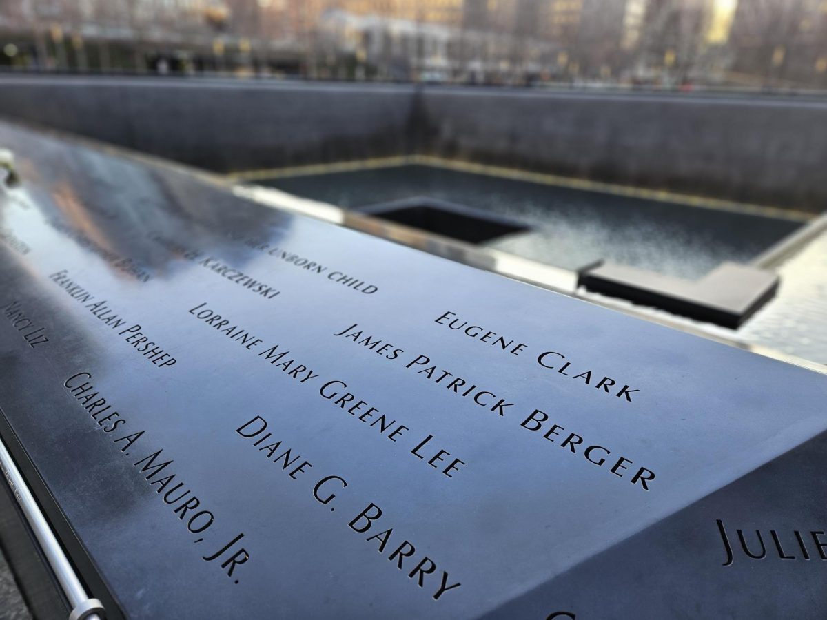 The victims of those killed during the attack on the World Trade Center on Sept. 11, 2001, are displayed on plaques at the memorial in New York City.