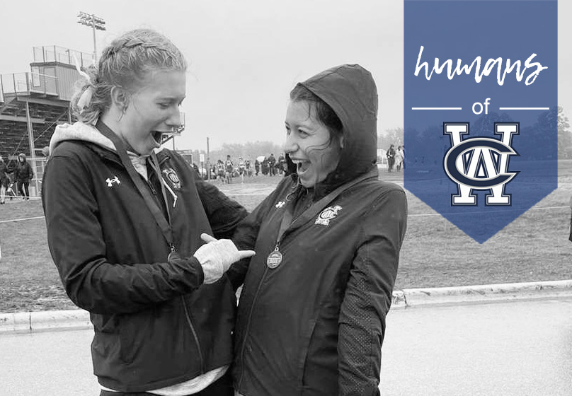 Jessica Balmer shares a laugh with runner and friend Joselyn Figueroa, who graduated in 2024. (Photo courtesy of Jessica Balmer)