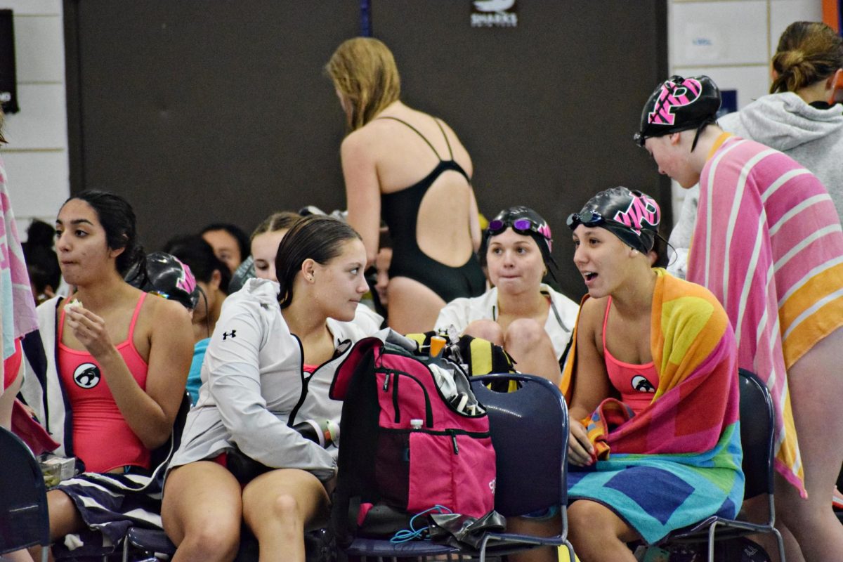 The Plainfield Co-op was among those teams invited to the Wildcat Championships. When not swimming, they sat behind the diving boards.