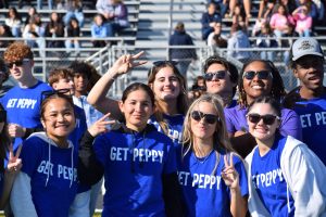 After months of preparation Pep Club hosts the annual Homecoming pep assembly at Memorial Field on Oct. 18.