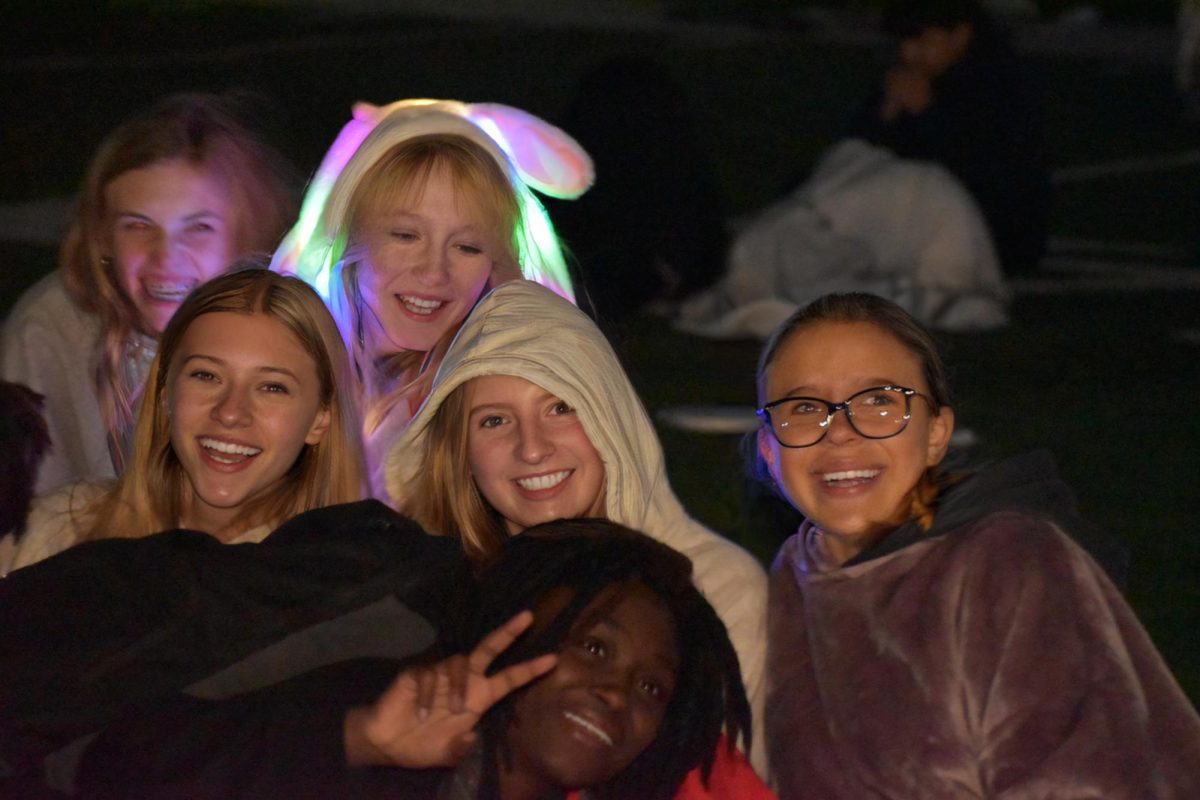 Onesies, blankets, and hot drinks marked this year's Movie Night on Memorial Field at 7 p.m. on Oct. 15.