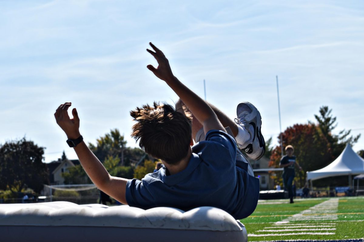 Mattress antics were all part of the display during the Homecoming pep assembly on Oct. 18.