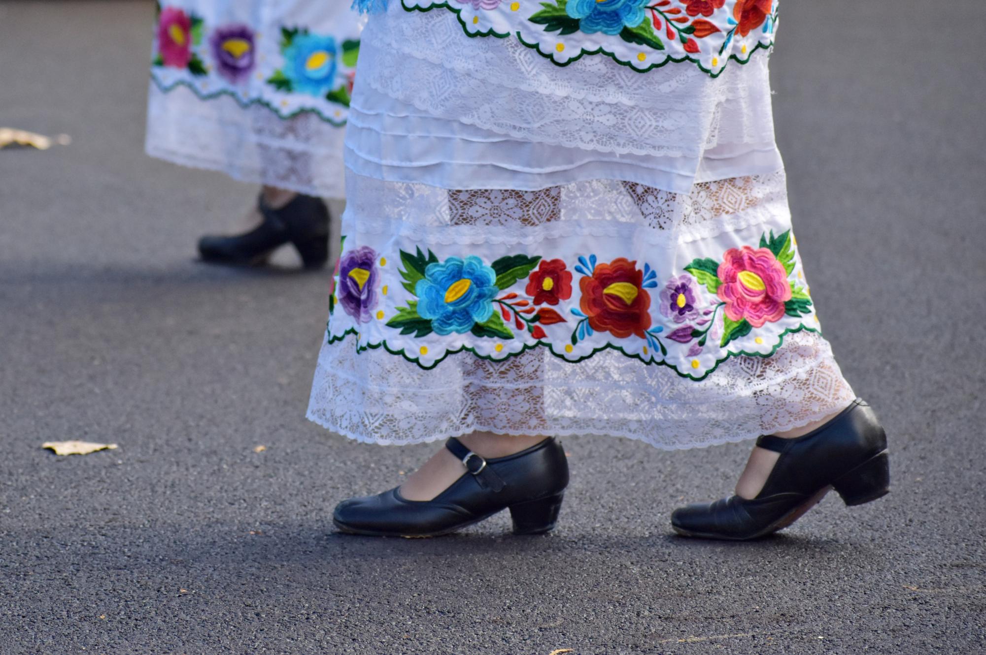 Traditional costumes and heels are a must at any ballet folklorico performance, allowing the audience to see tradition come to life, and hear the sounds of the performers' dancing.