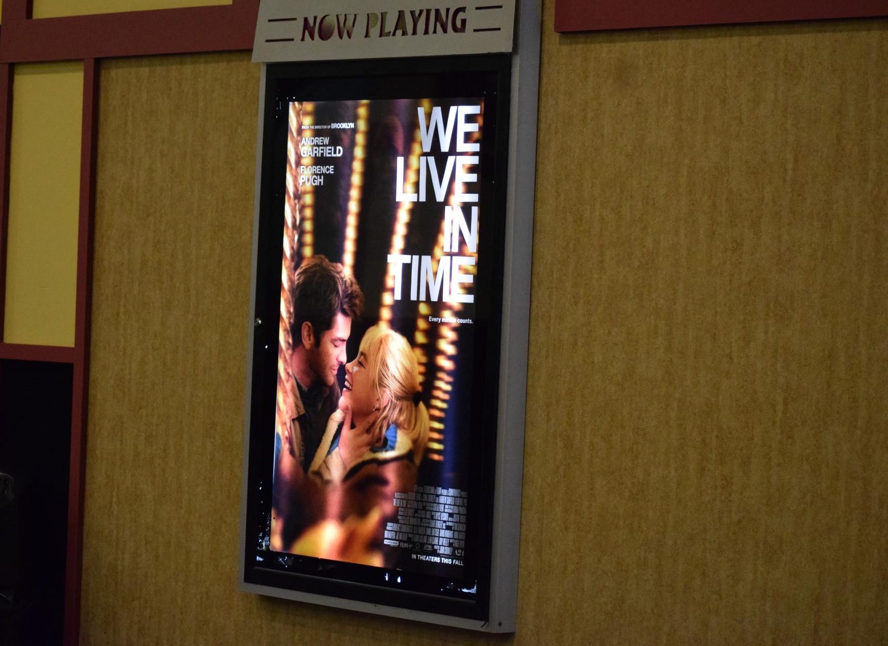 A “We Live In Time” premiere poster spotted at Picture Show.