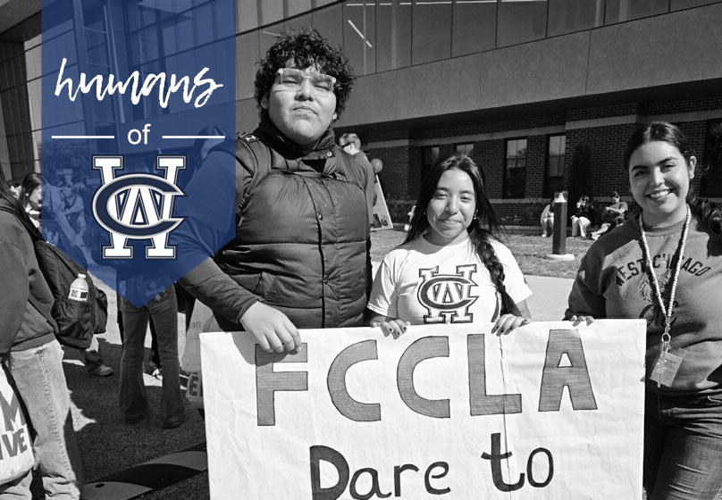 Junior Luis Catana marches with FCCLA during the 2024 Homecoming parade. (Photo courtesy of Emily Renteria)