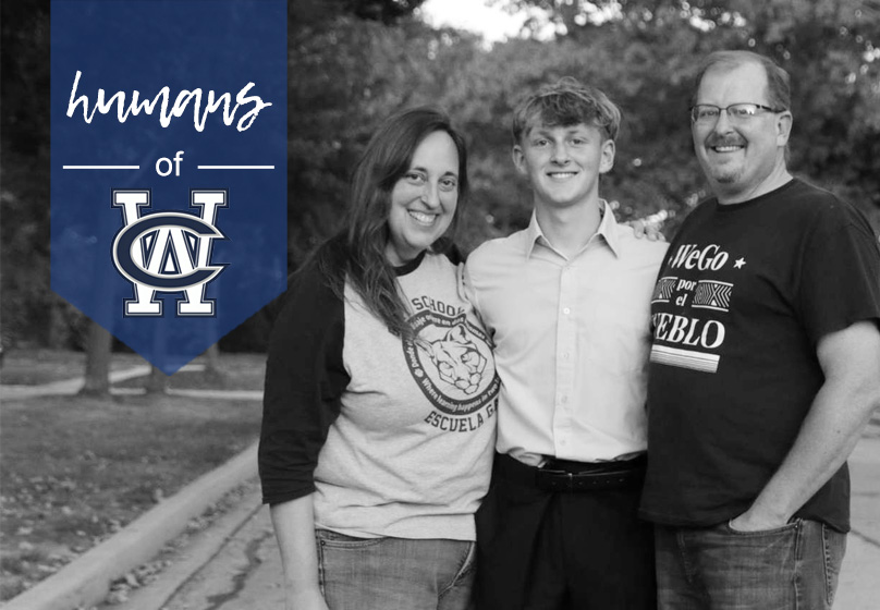 Junior Peter Bovey with his parents, Jody and Dan Bovey, who have been instrumental in shaping his faith. (Photo courtesy of Peter Bovey)