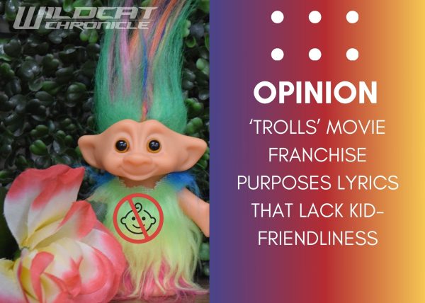 The first ever troll dolls gained popularity in the 1960s, but they are nothing like the brass, inappropriate franchise that has graced movie screens in the past several years. (Photo illustration created by Ja'Nyah Villa using Canva and royalty-free icon from SquareSpace)