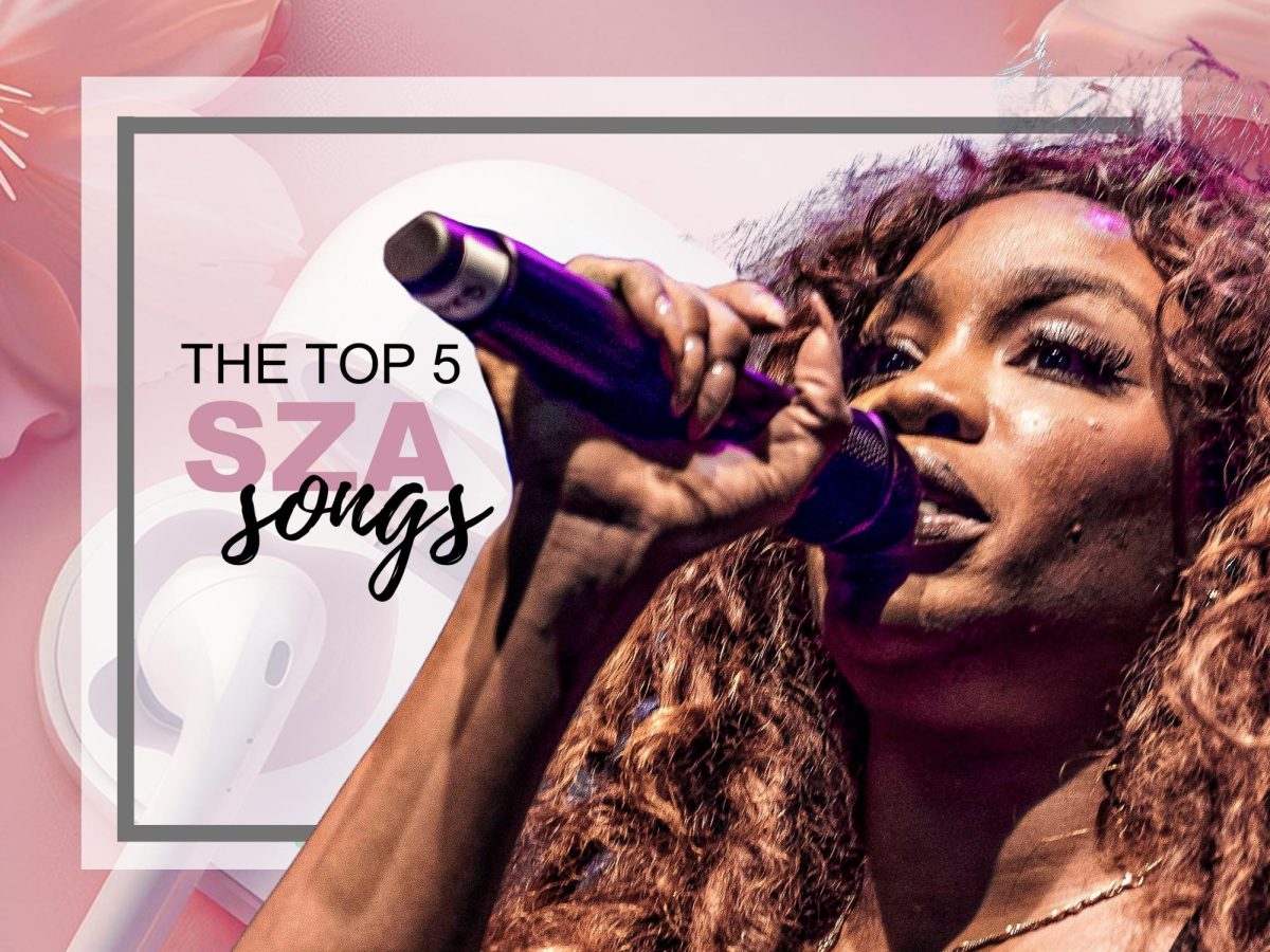 SZA is an internationally-recognized artist whose music resonates with people because it is soulful and soothing. (Photo illustration created by Wildcat Chronicle Staff using royalty-free images by Erin Cazes via Wikimedia Commons and Olena via Pixabay)