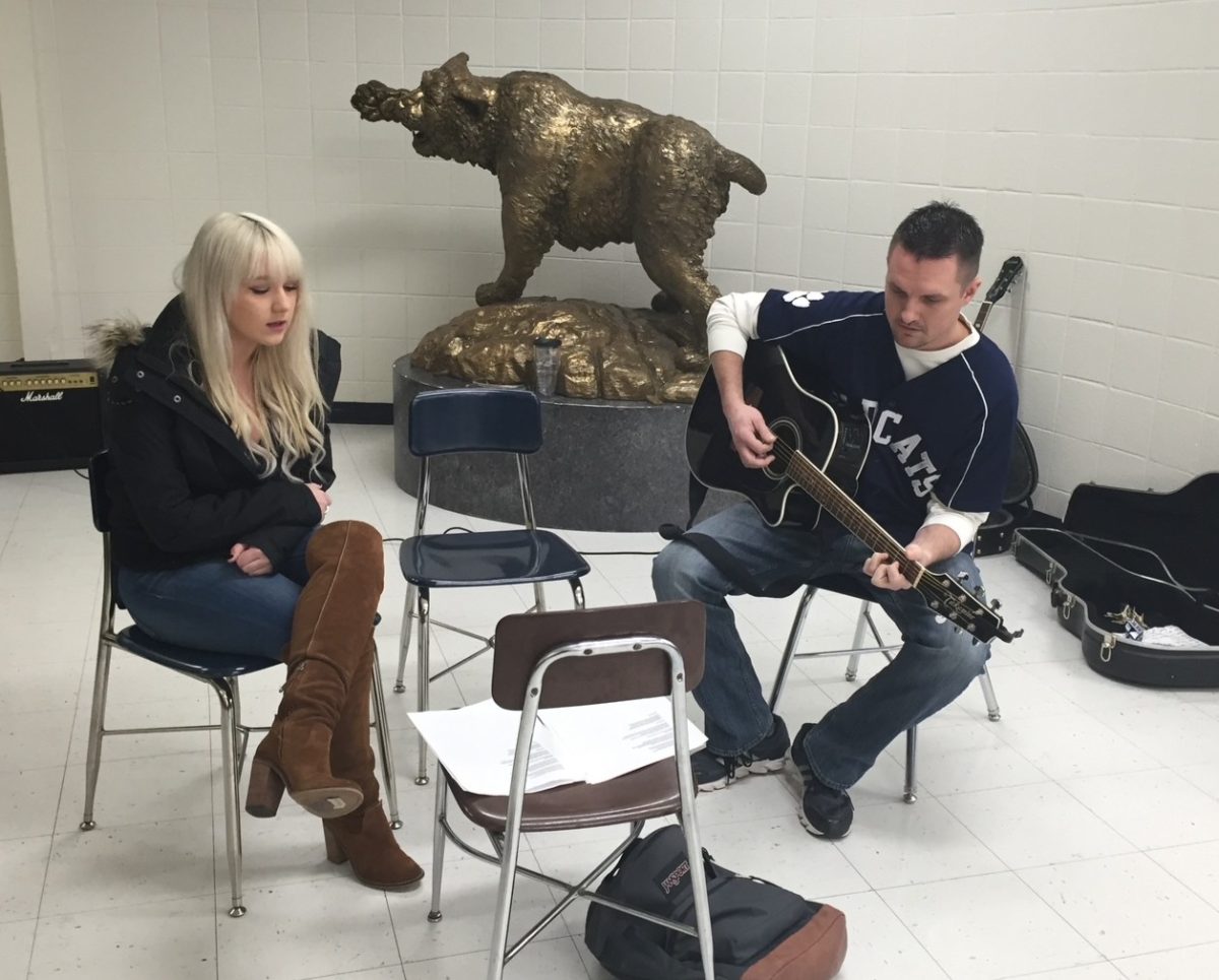 STARS teacher Nick Kempski performs on guitar with a former student during a previous Tunes with the Cat appearance. (Photo courtesy of Candace Fikis)