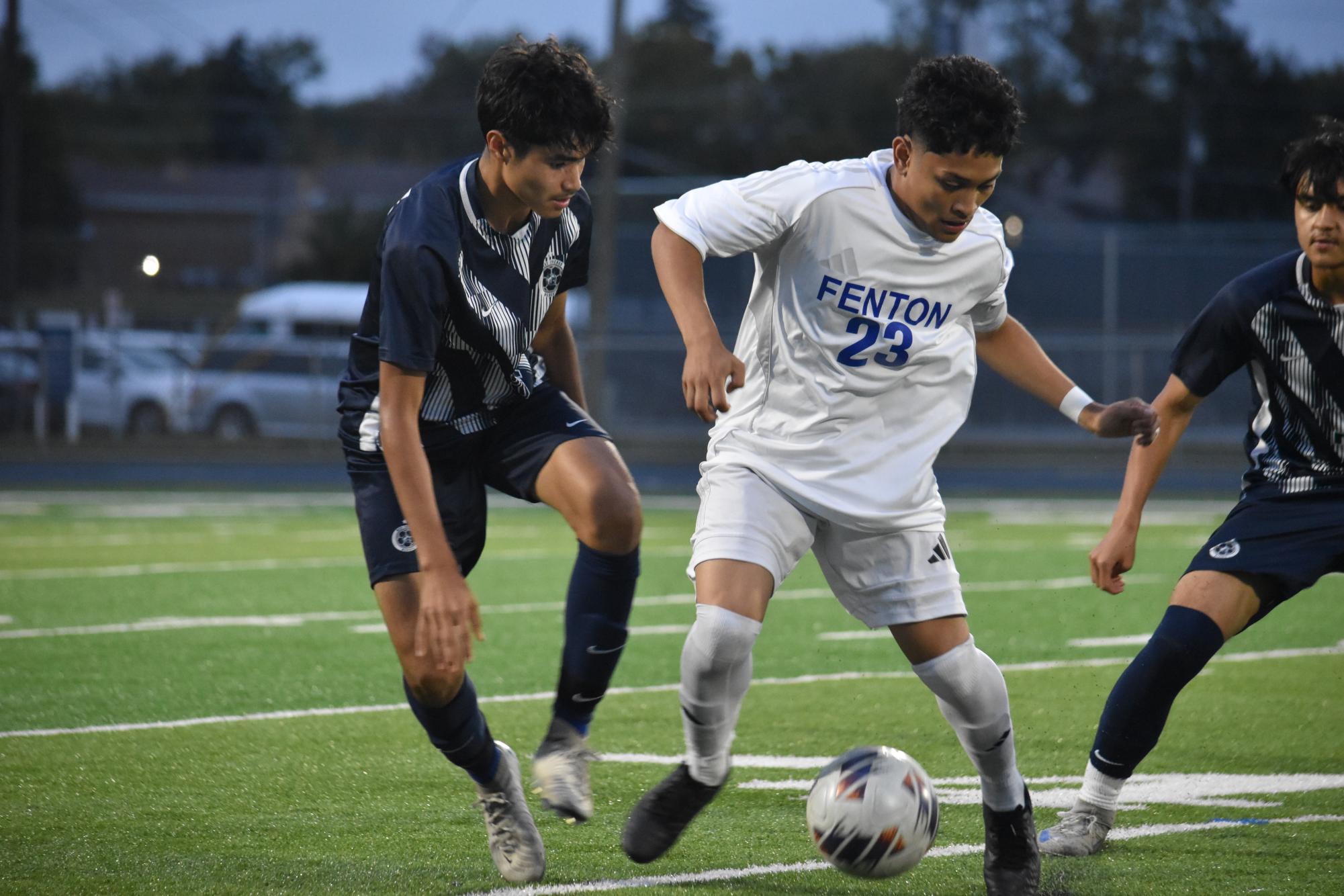 The Wildcats defense was a brick wall: Anyone who tried to pass was immediately shut down as shown in this picture where Junior Nathaniel Gomez tracks a forward in hopes of recovering the ball.