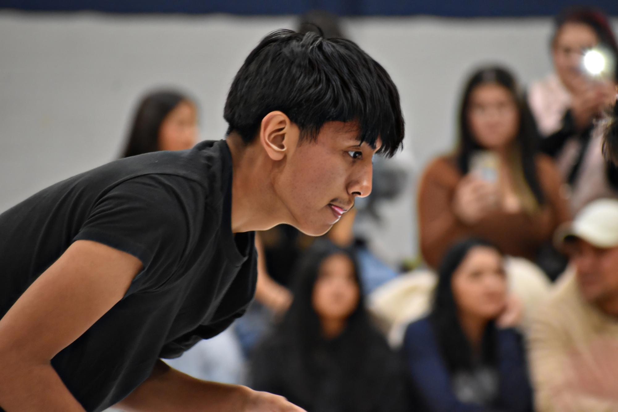 WEGO's wrestlers hit the mat on Nov. 21 in Bishop Gym for a showcase that gave them the opportunity to prepare for upcoming meets. (Image has been upscaled to improve clarity)