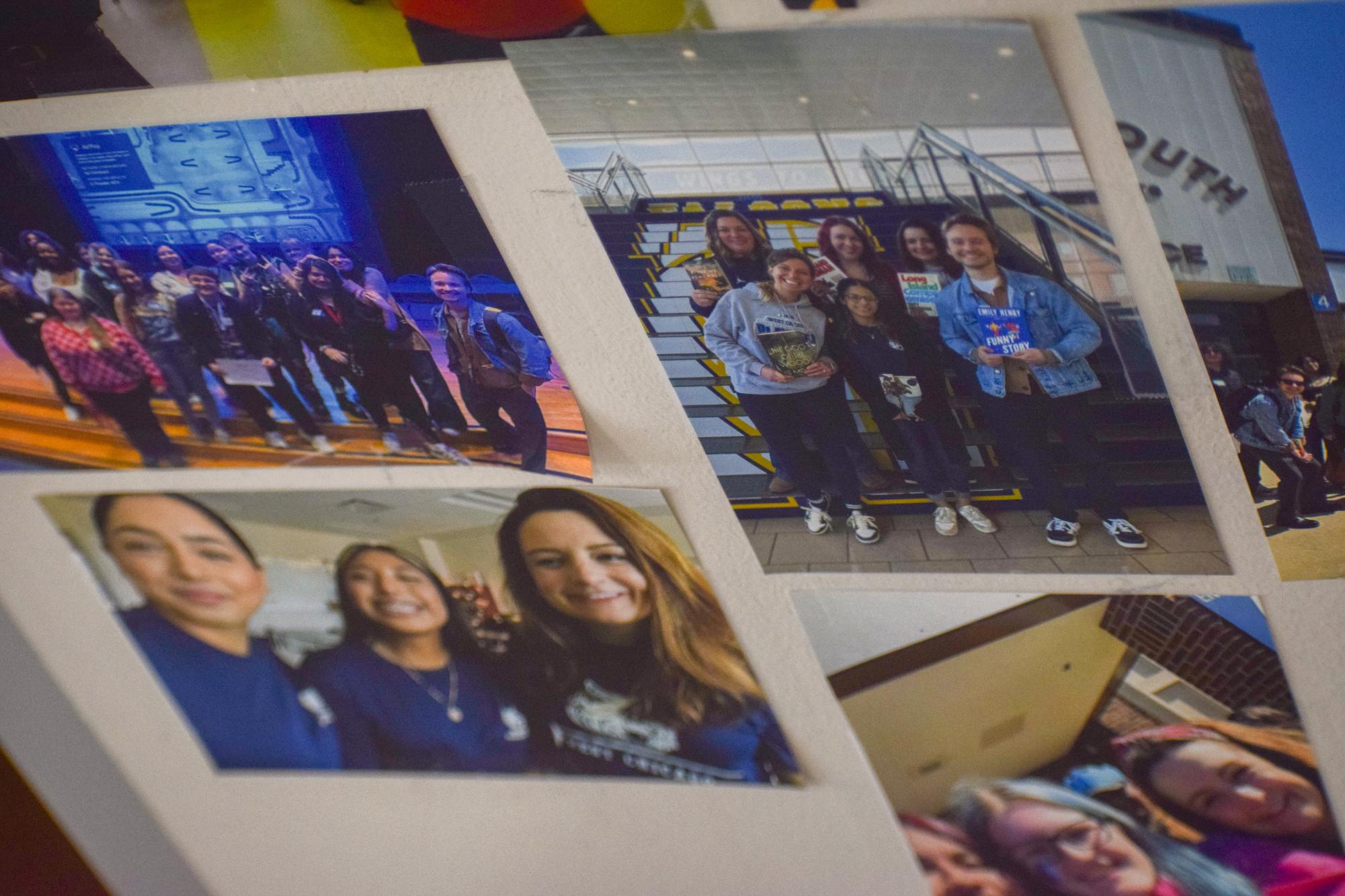 Photographs, cards and keepsakes line a wall of memories, each image preserving a moment of love, laughter and belonging.