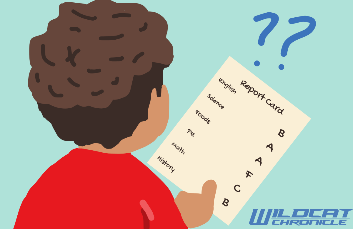 Physical education grading policies leave some students - and possibly their guardians - wondering why their gym grade is lower than other classes. (Photo illustration by Aly Dusing)