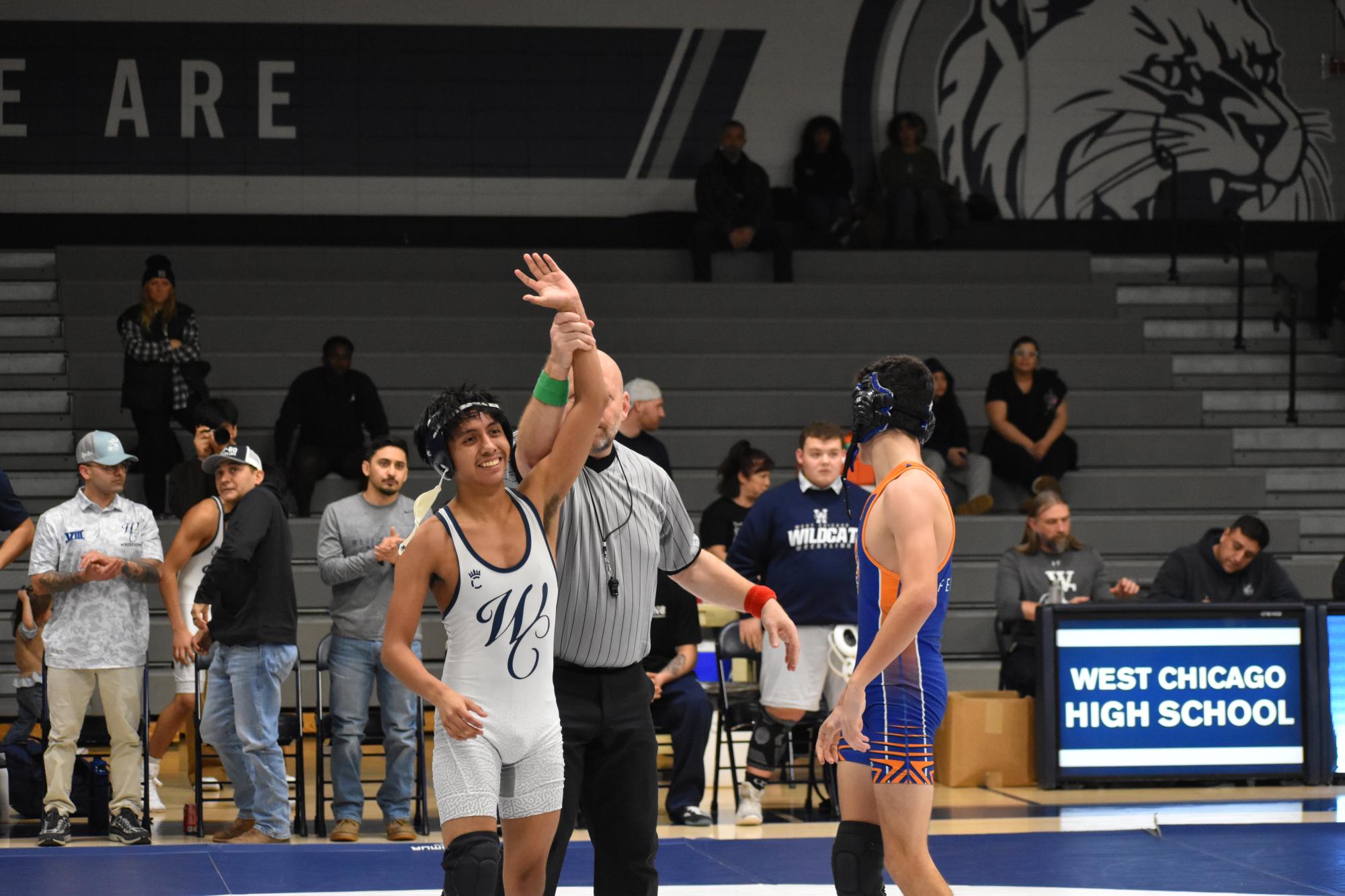 Senior Adrian Ramos carries joy as he beats his Fenton component. 