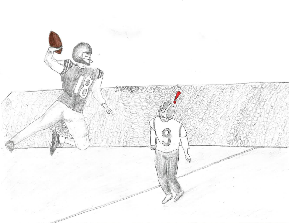 Chicago Bears quarterback Caleb Williams makes one of the season's most iconic throws. 