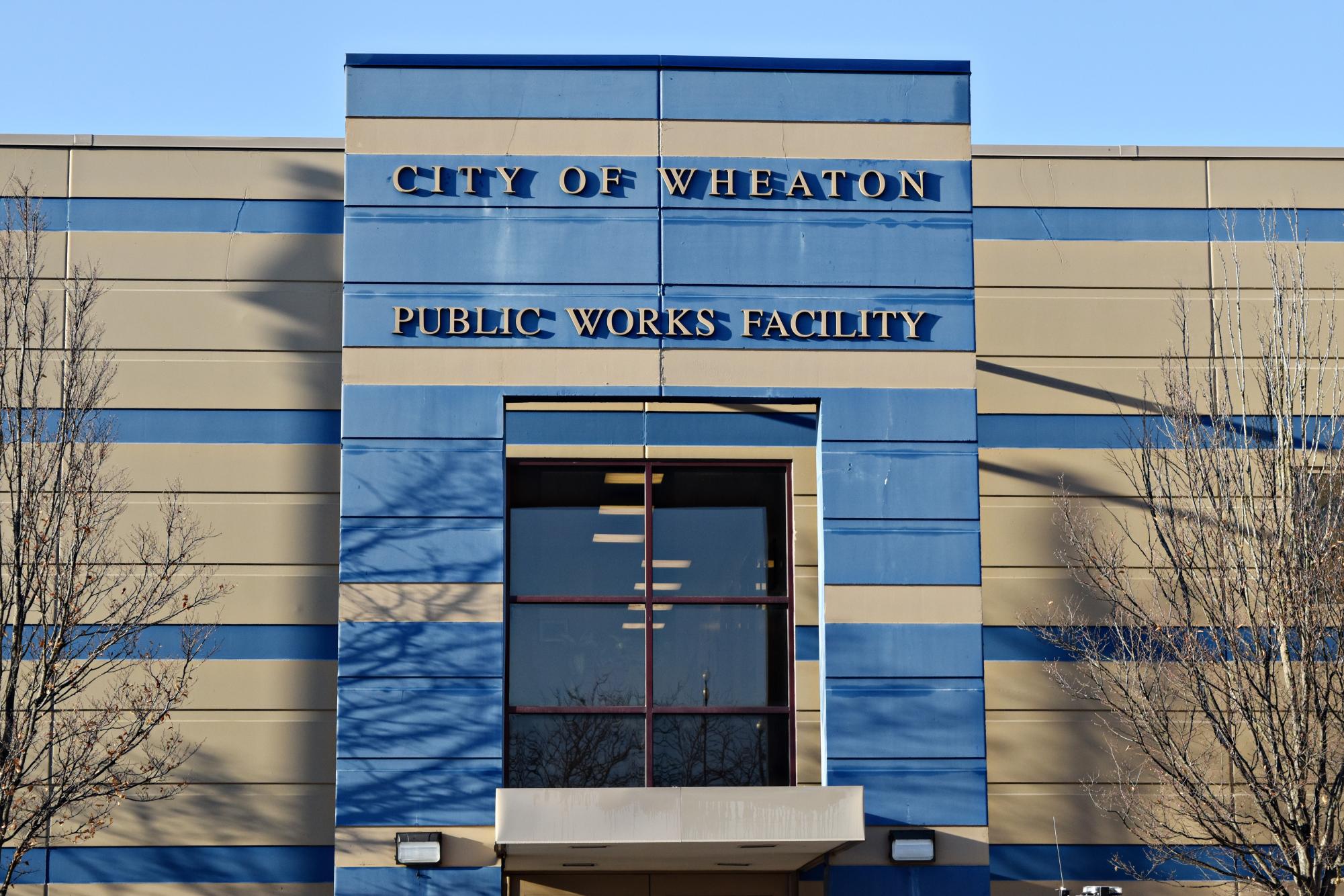 Framed by a windy cold day with clear skies, the City of Wheaton Public Works Facility stands as the starting point for the unseen work that keeps the city functioning every day.