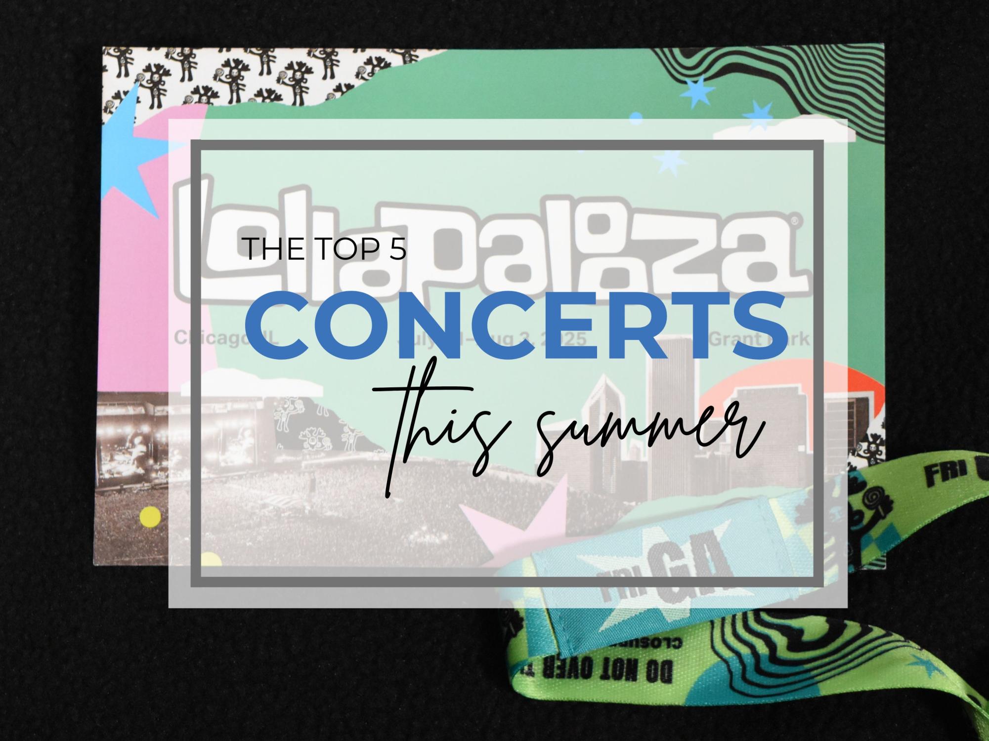 A Lollapalooza wristband and commemorative postcard from a previous festival symbolize the major concerts returning to Chicago this summer.