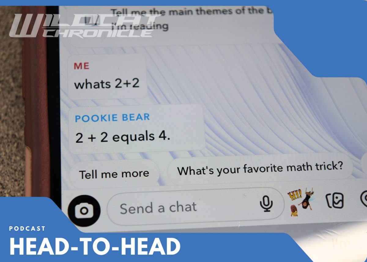Artificial intelligence responds to a simple math question in a chat interface. AI tools like this one have become increasingly common in everyday life, raising questions about how the technology should be used in schools and society.